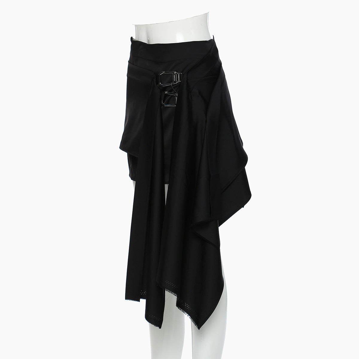 Irregular Design Pleated Mini Skirt