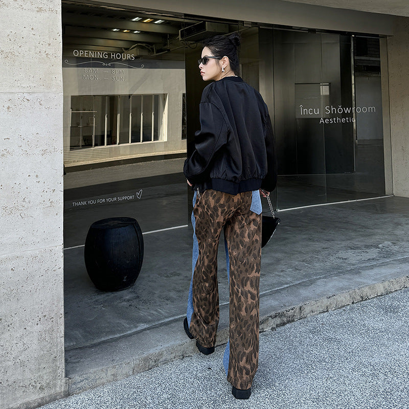 Vintage Leopard Patchwork Pants