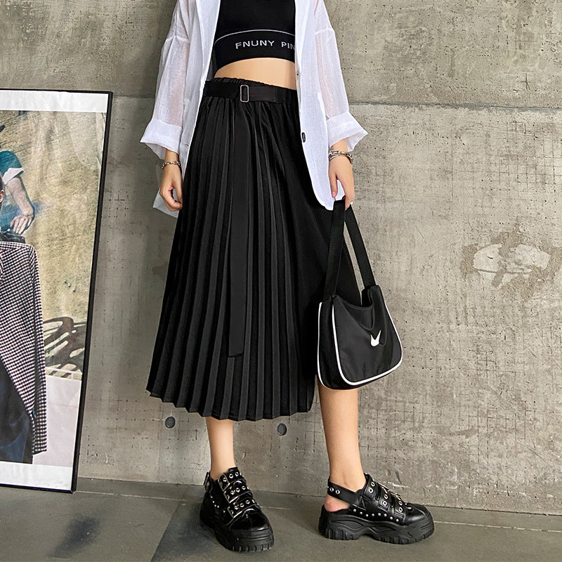 Casual Women's Turtleneck & Irregular Skirt Set