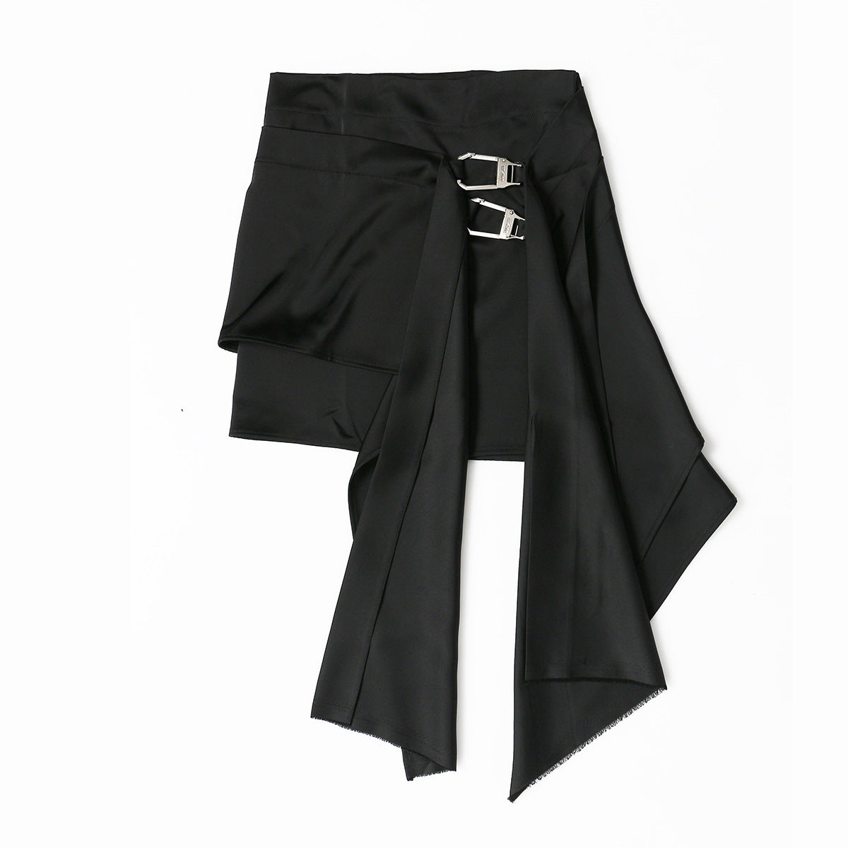 Irregular Design Pleated Mini Skirt