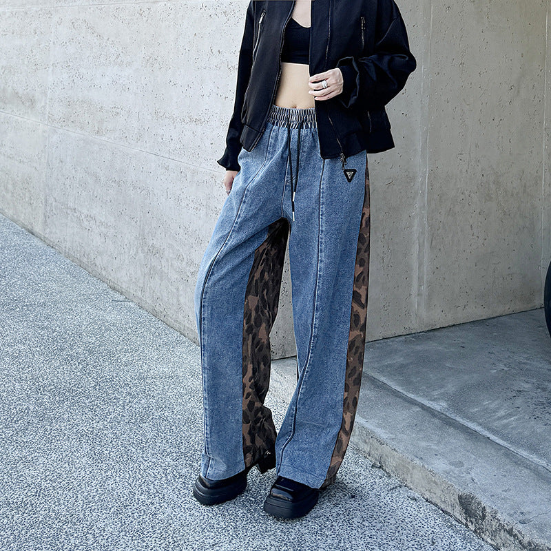 Vintage Leopard Patchwork Pants