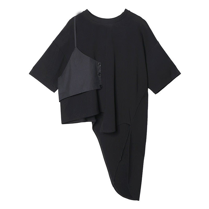 Casual Women's Turtleneck & Irregular Skirt Set