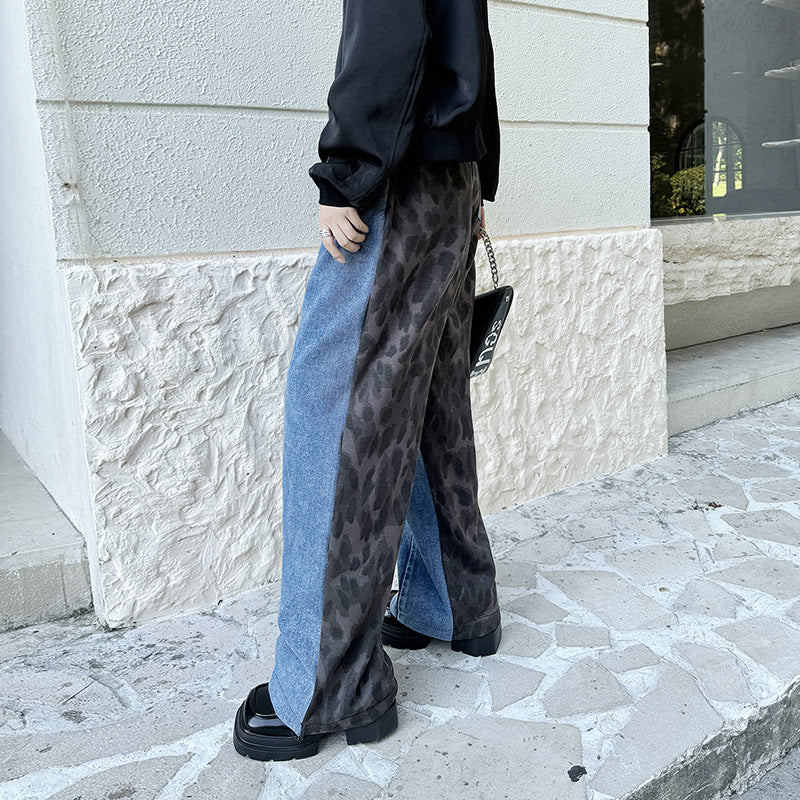 Vintage Leopard Patchwork Pants