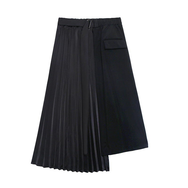 Casual Women's Turtleneck & Irregular Skirt Set