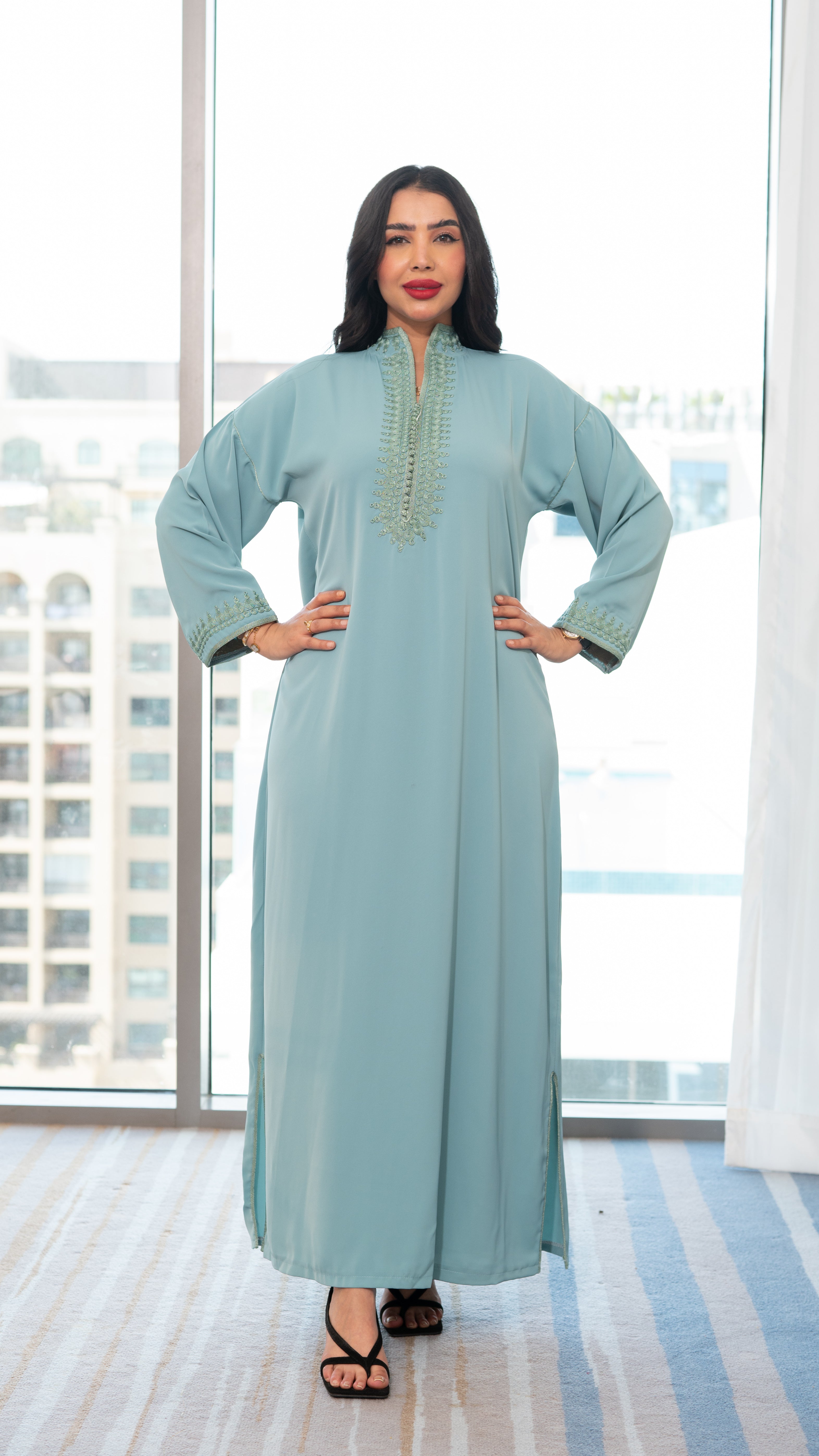 Embroidered Detail Kaftan