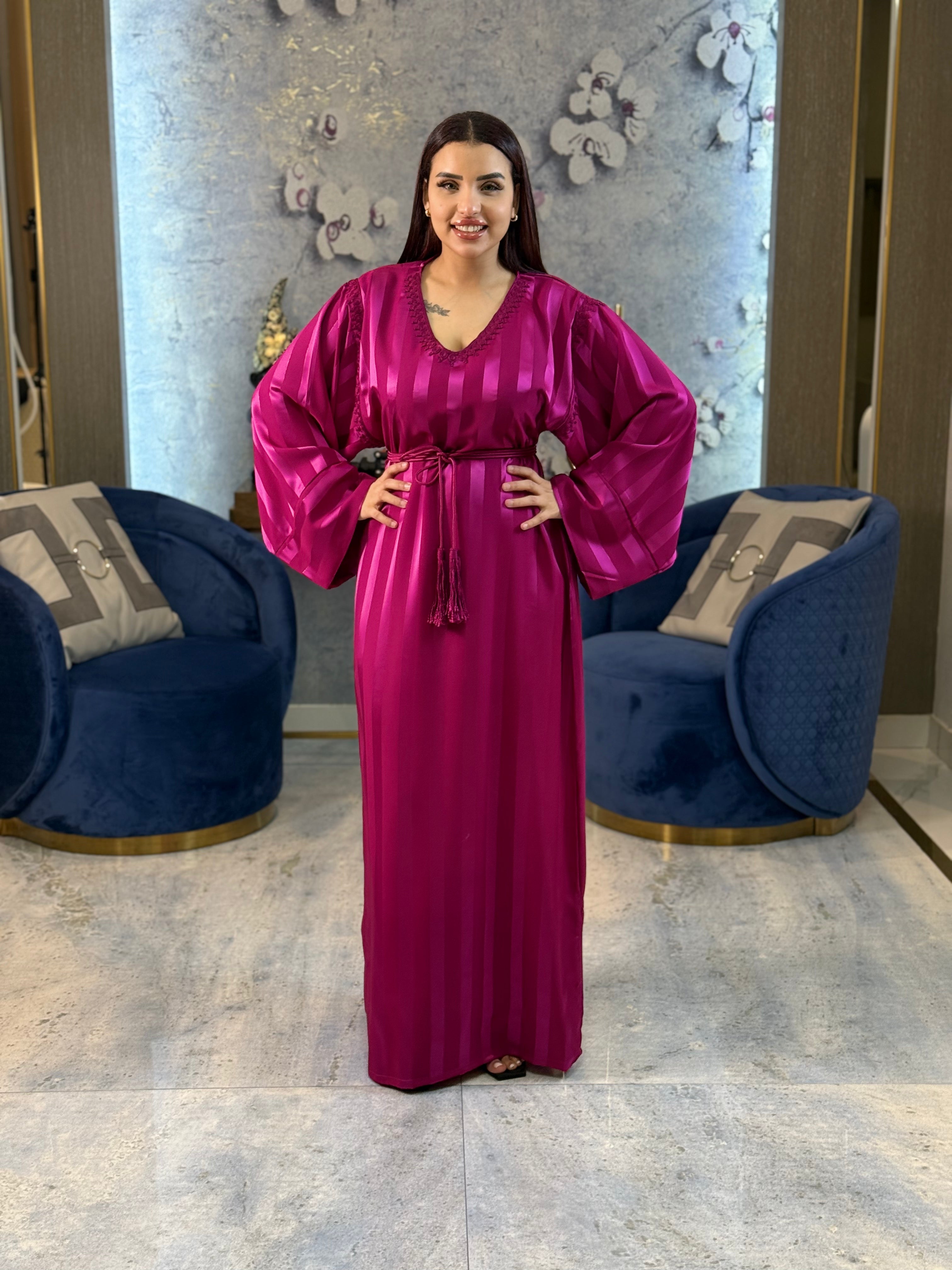 Jewel Essence Caftan with Belt and Master Craftsmanship