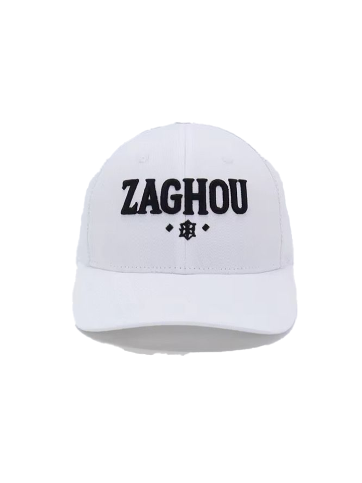 Luxury Bright White Cap with Black Branding – Premium Adjustable Hat