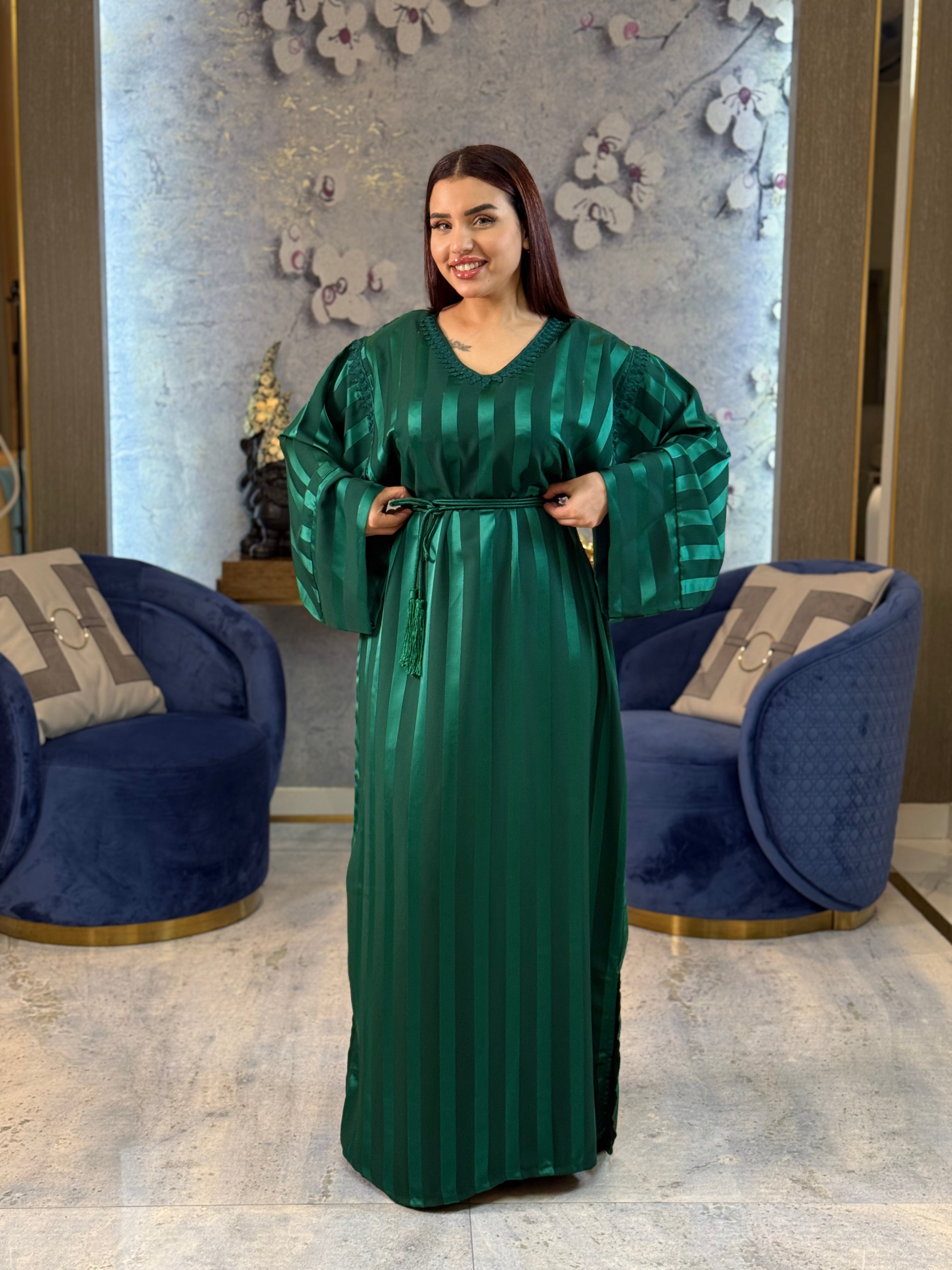 Jewel Essence Caftan with Belt and Master Craftsmanship