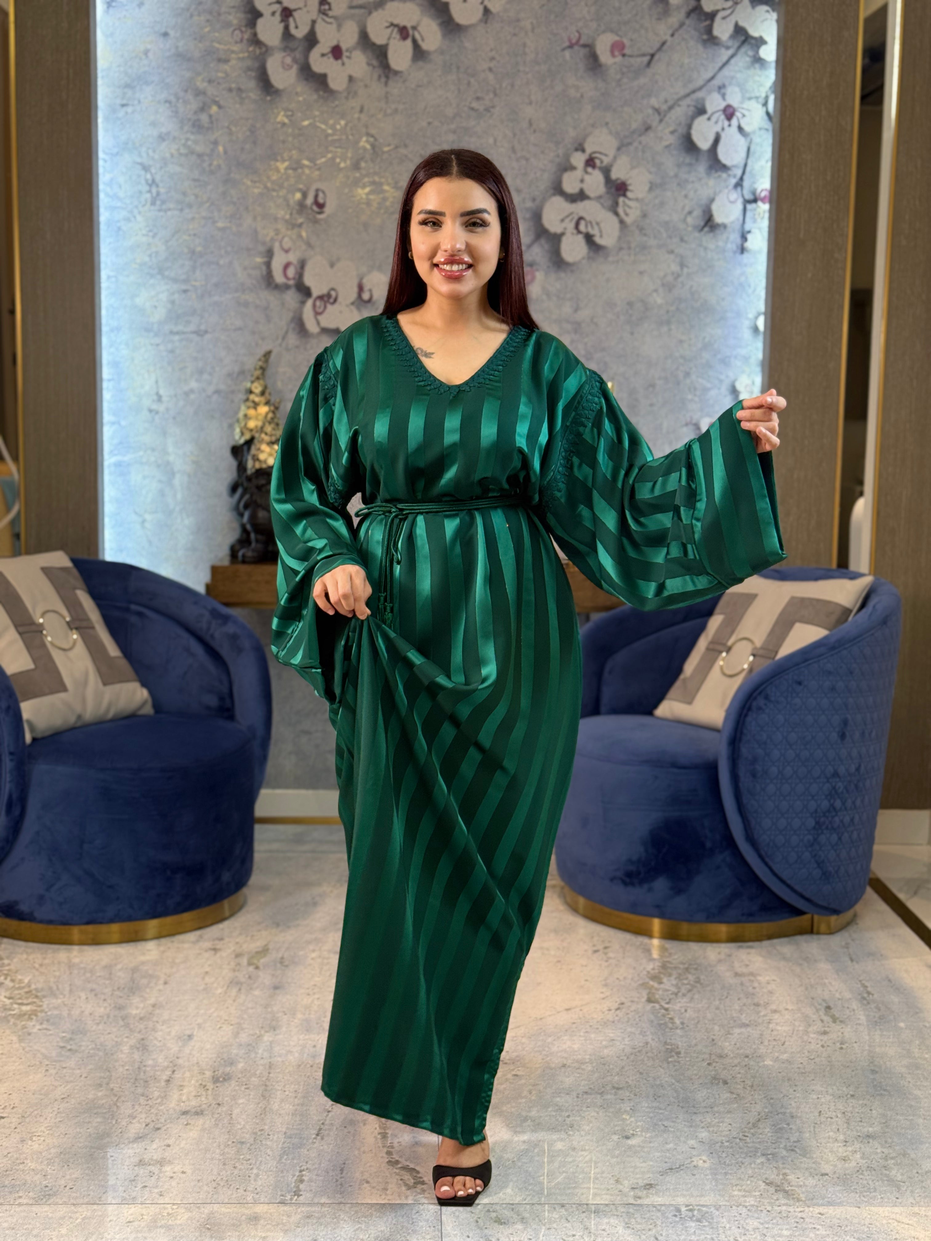 Jewel Essence Caftan with Belt and Master Craftsmanship