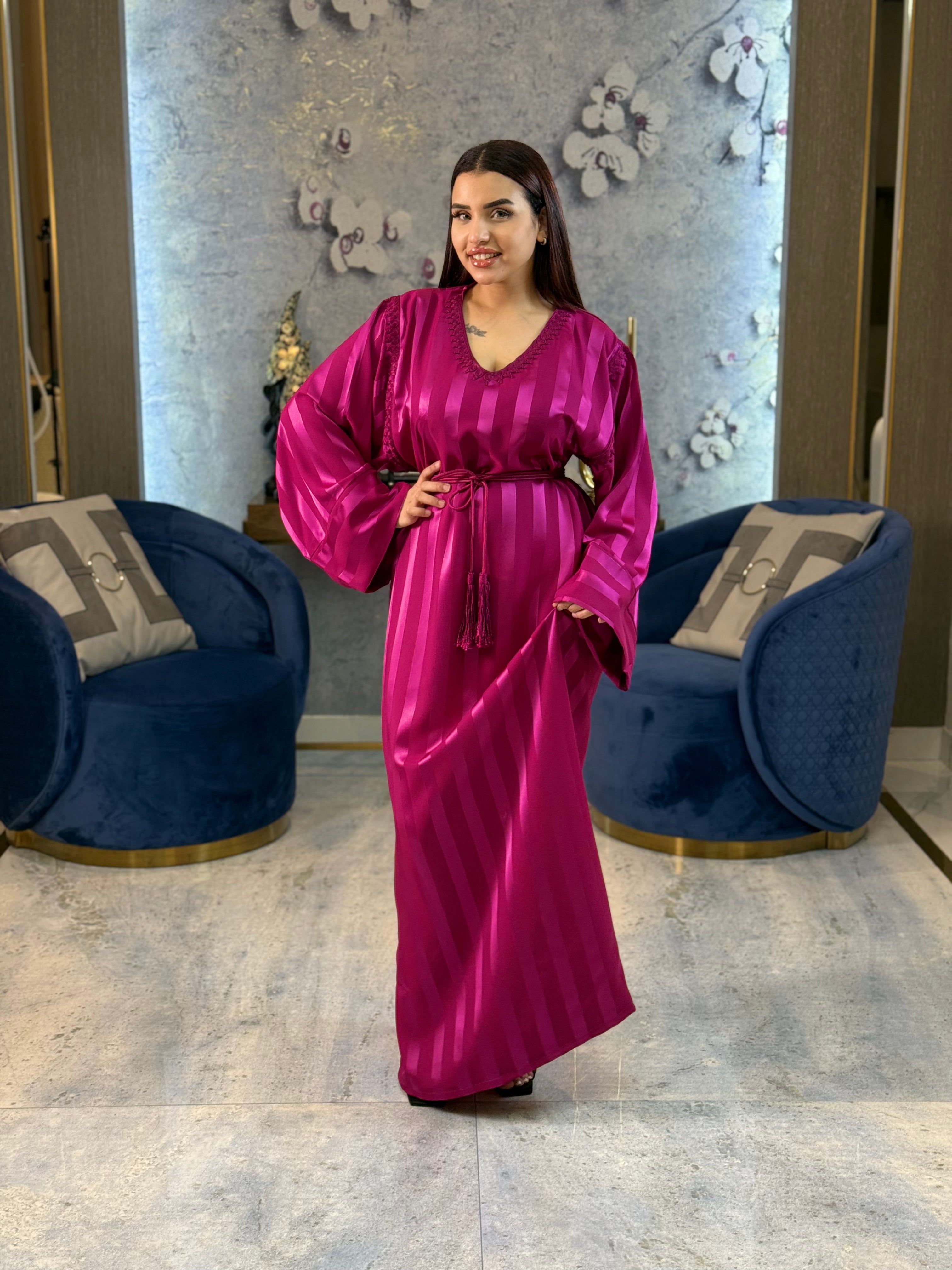 Jewel Essence Caftan with Belt and Master Craftsmanship