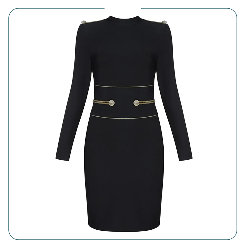 Bodycon Bandage Dress with Long Sleeves