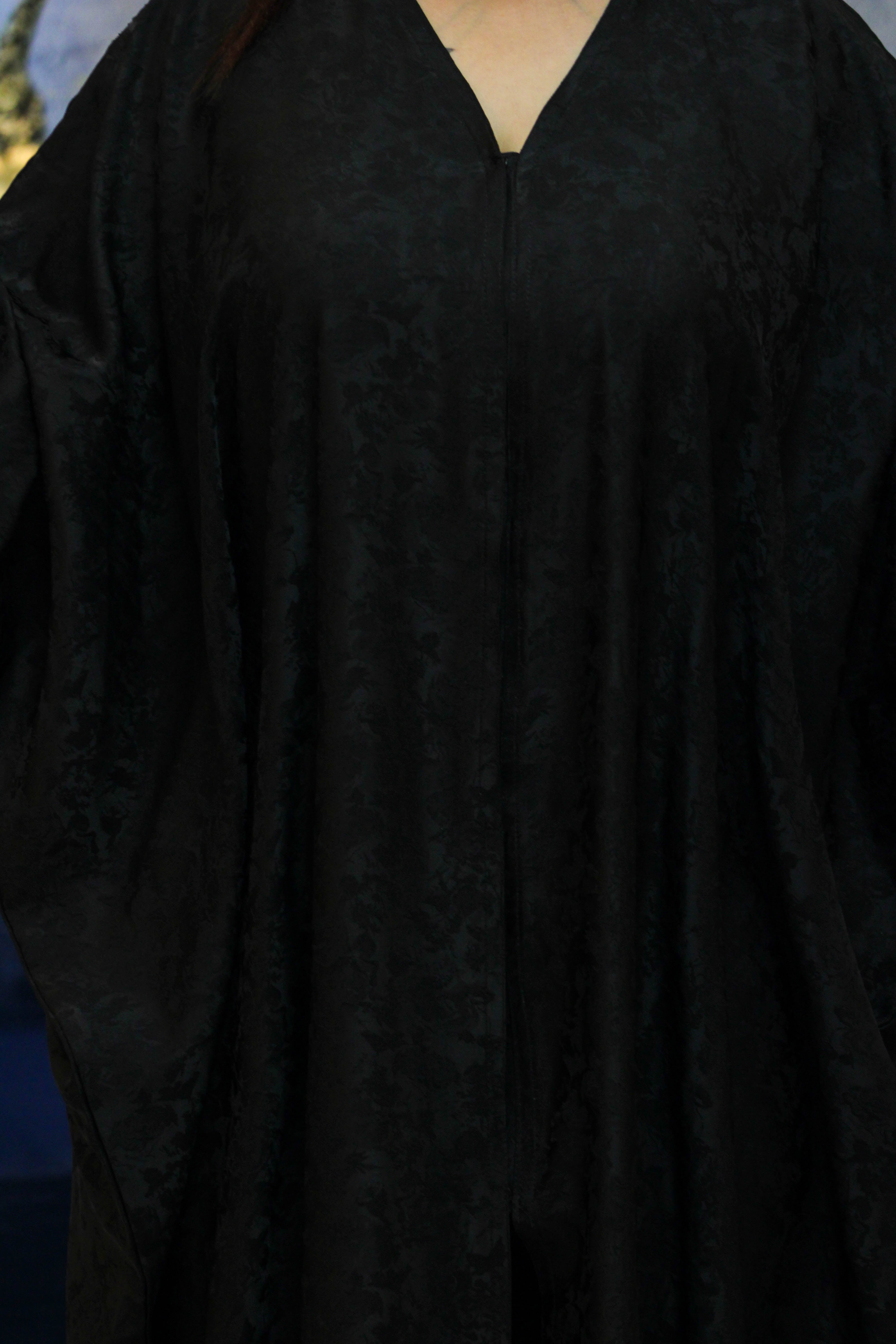 Classic Black Jacquard Abaya
