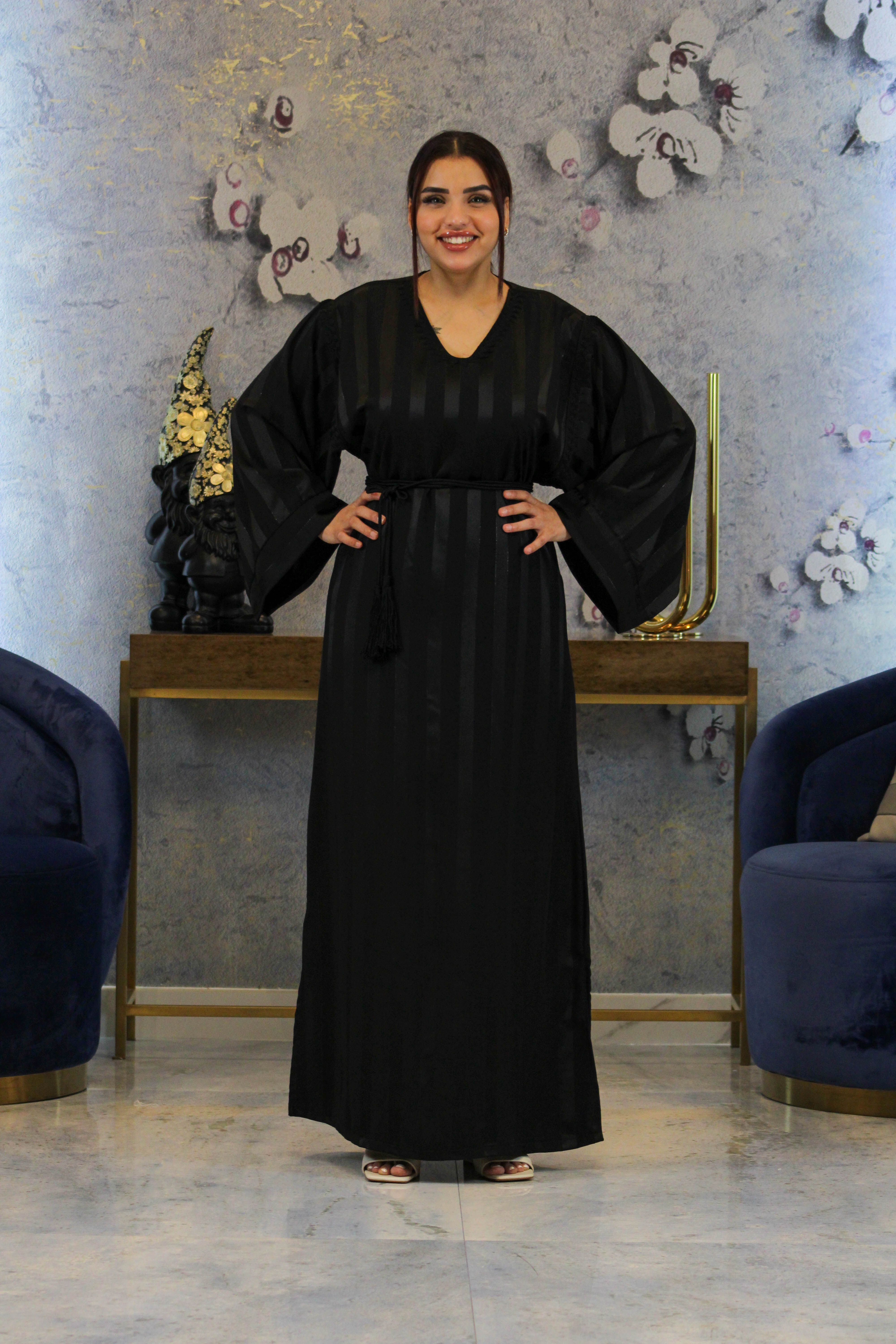 Jewel Essence Caftan with Belt and Master Craftsmanship