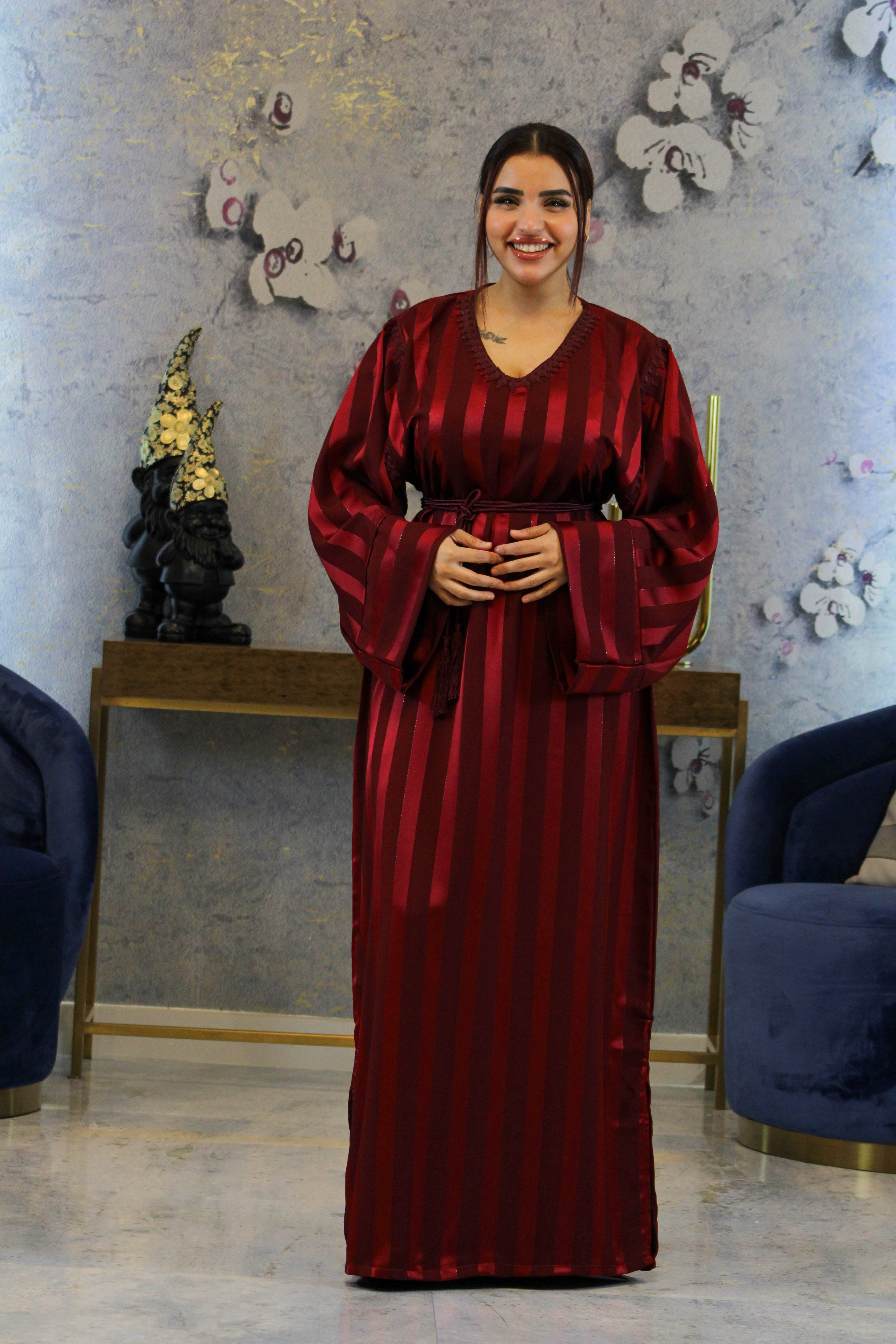 Jewel Essence Caftan with Belt and Master Craftsmanship