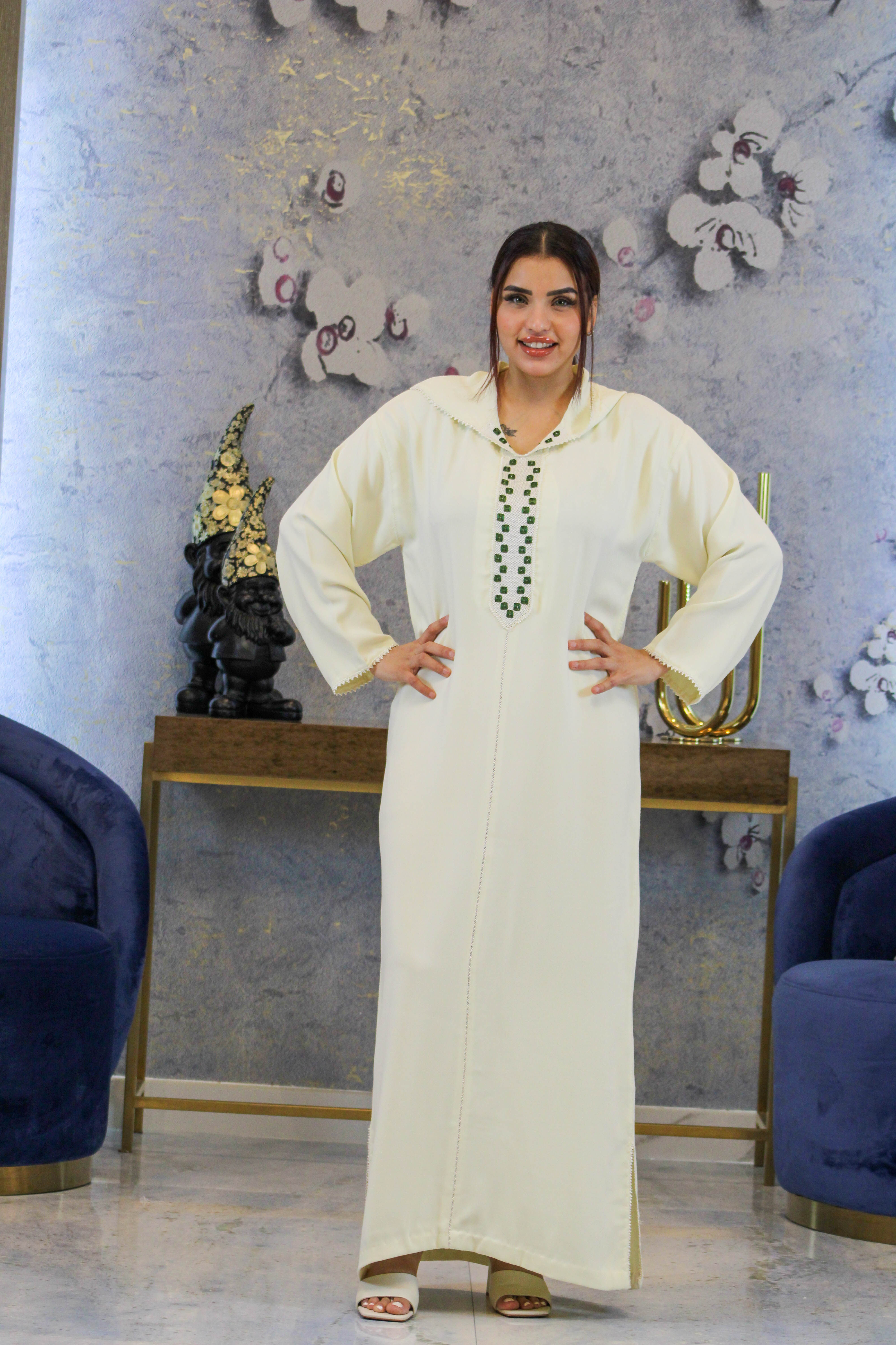 Ivory Blossom Jellaba