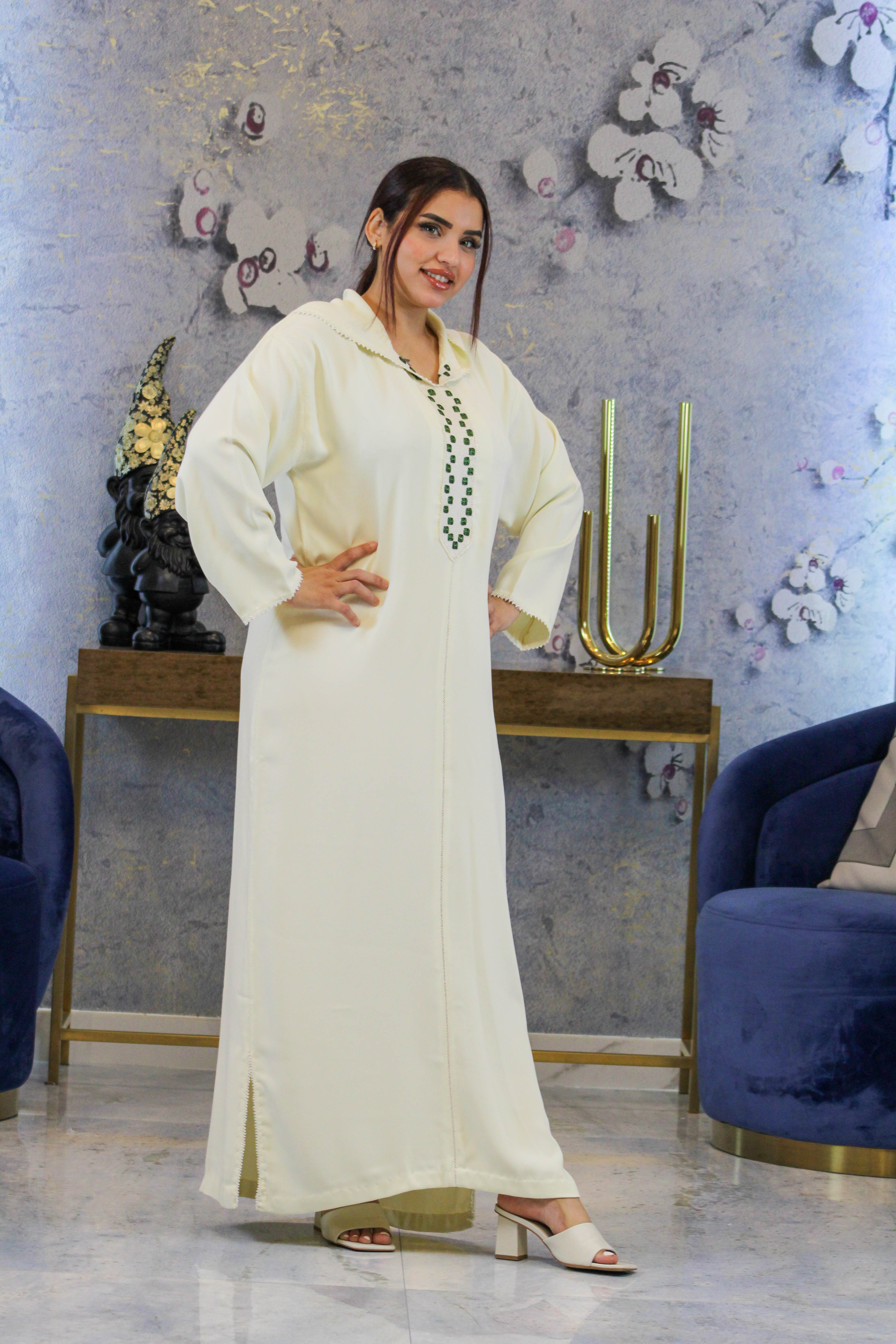 Ivory Blossom Jellaba