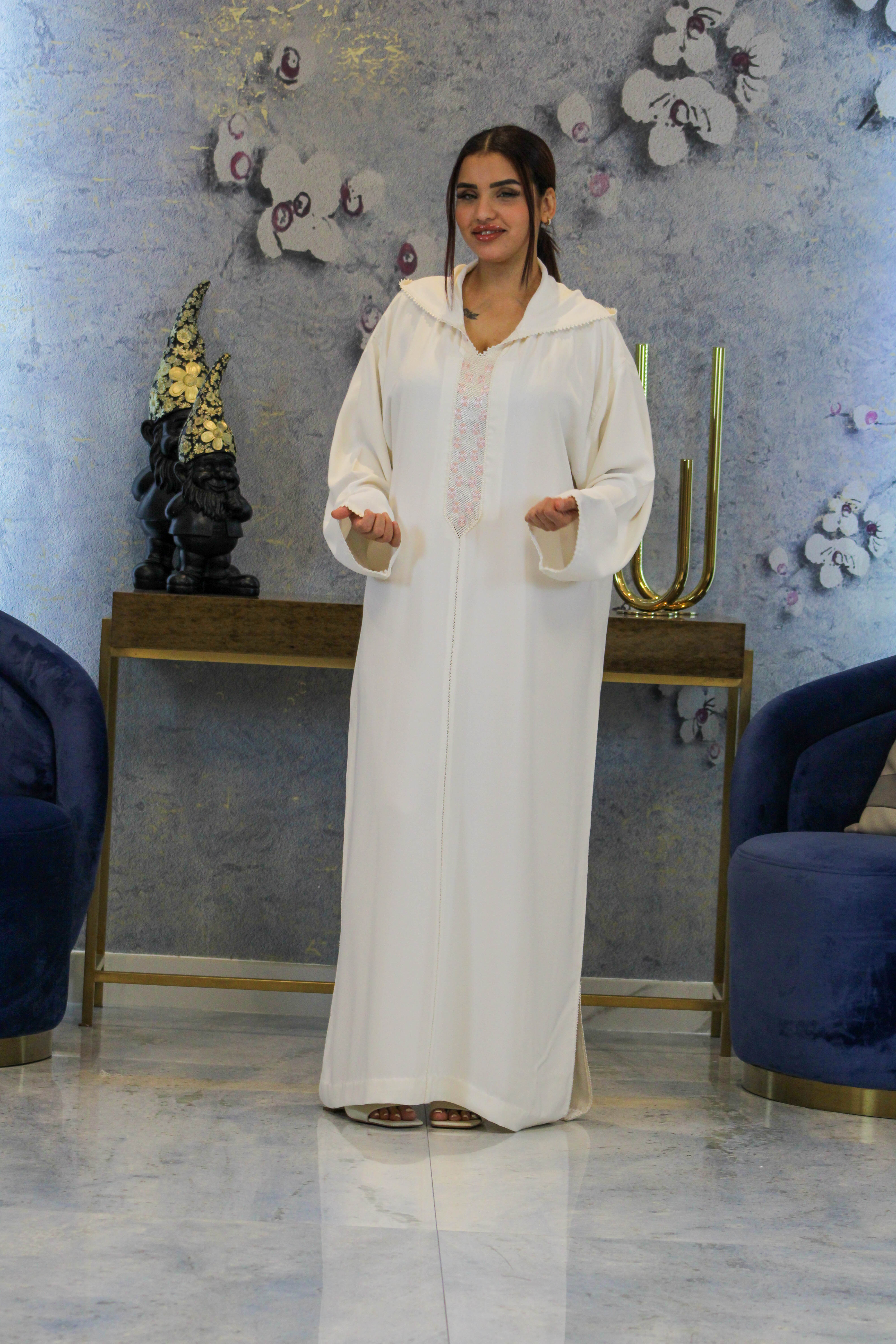 Ivory Blossom Jellaba