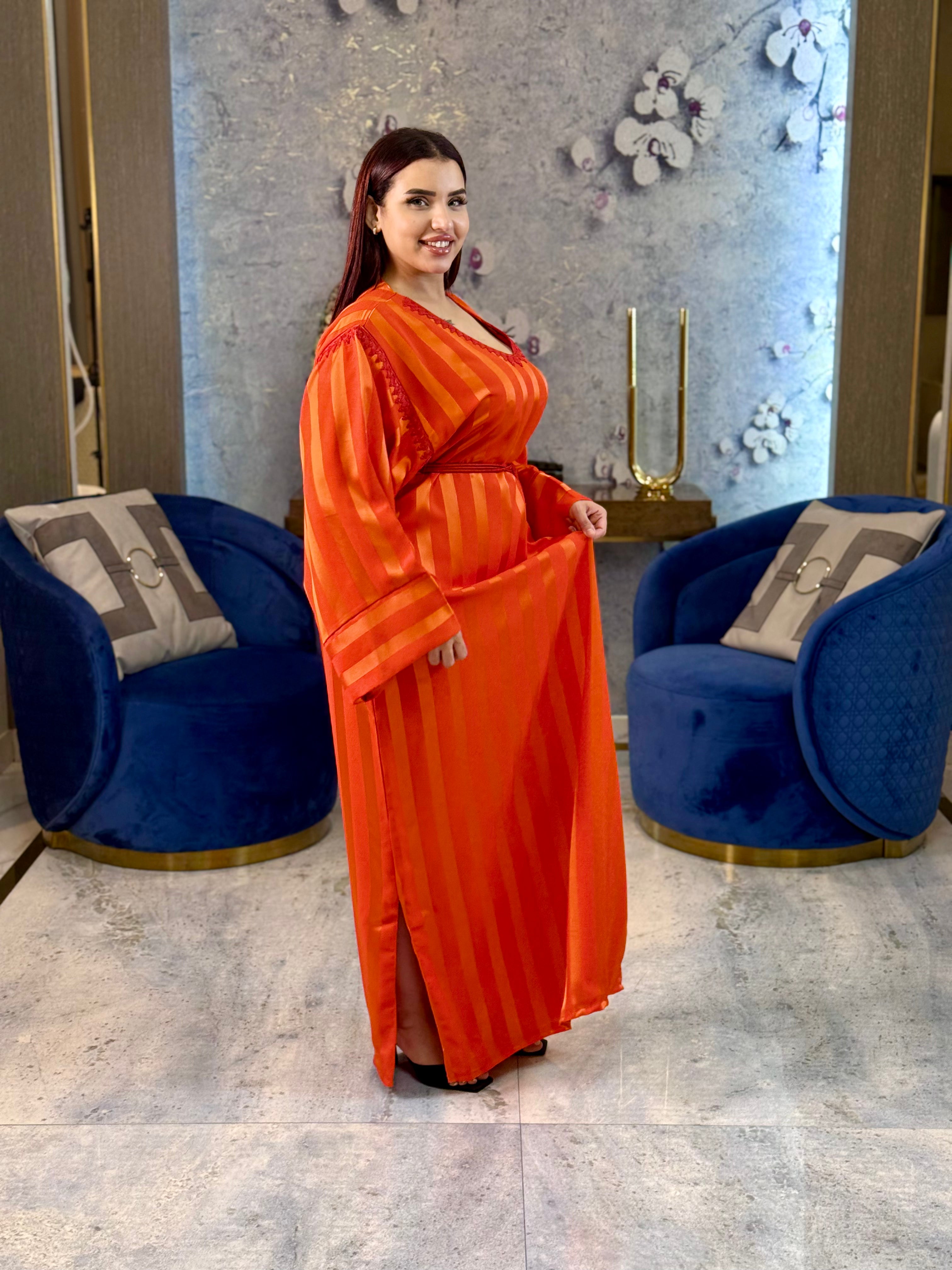 Jewel Essence Caftan with Belt and Master Craftsmanship