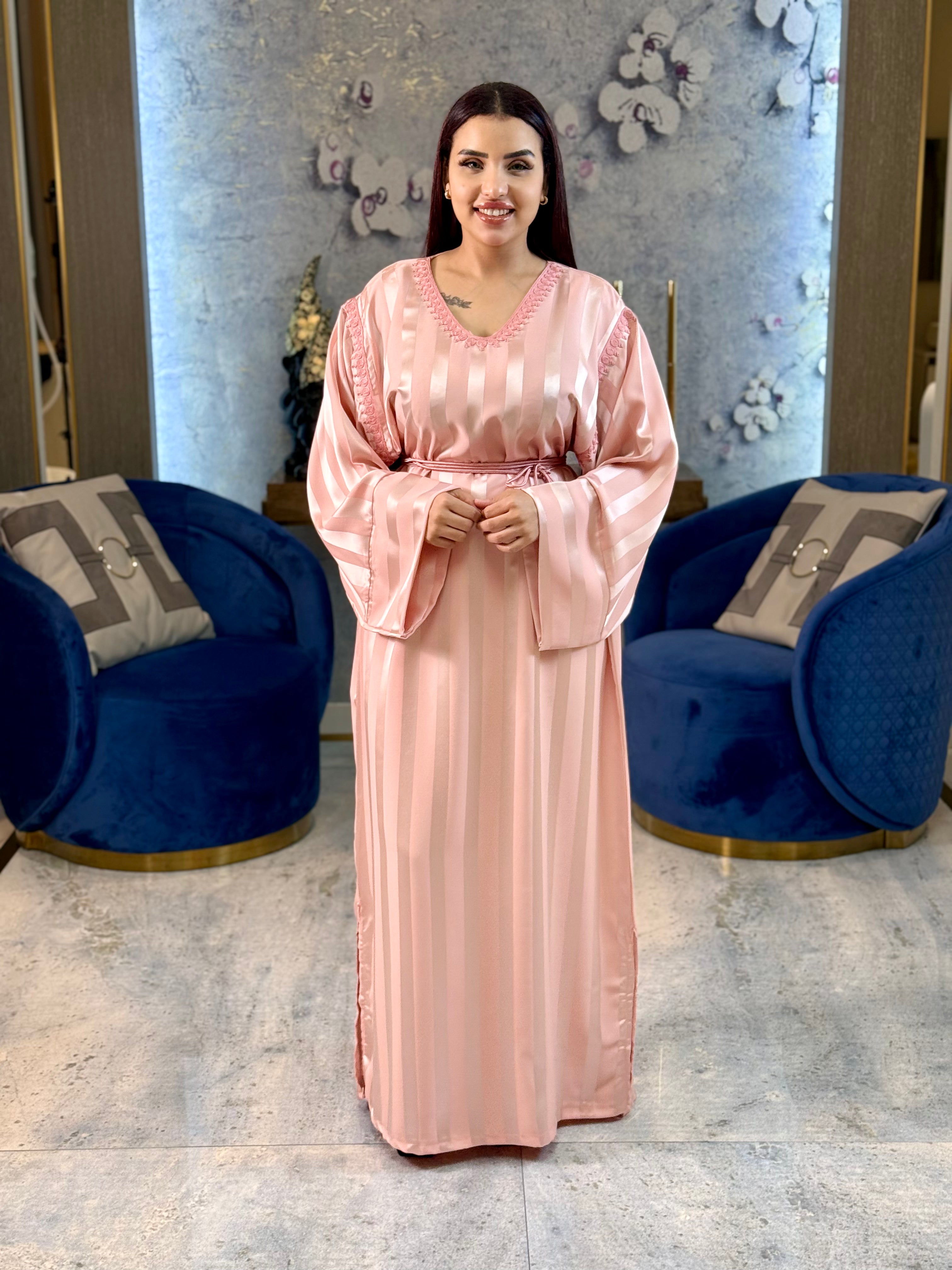 Jewel Essence Caftan with Belt and Master Craftsmanship