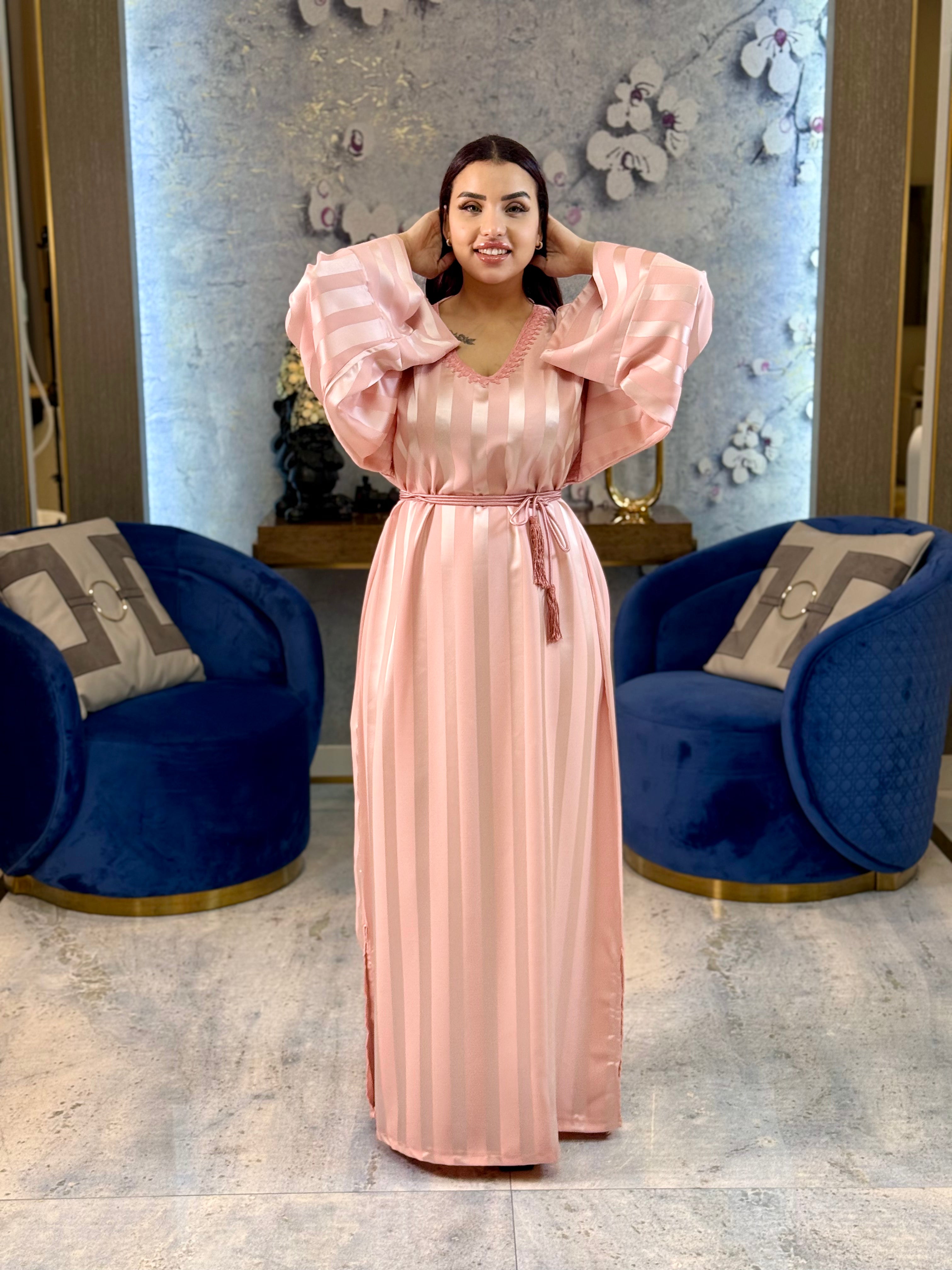 Jewel Essence Caftan with Belt and Master Craftsmanship