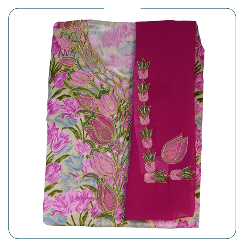 Floral Makhawir - Purple & Pink