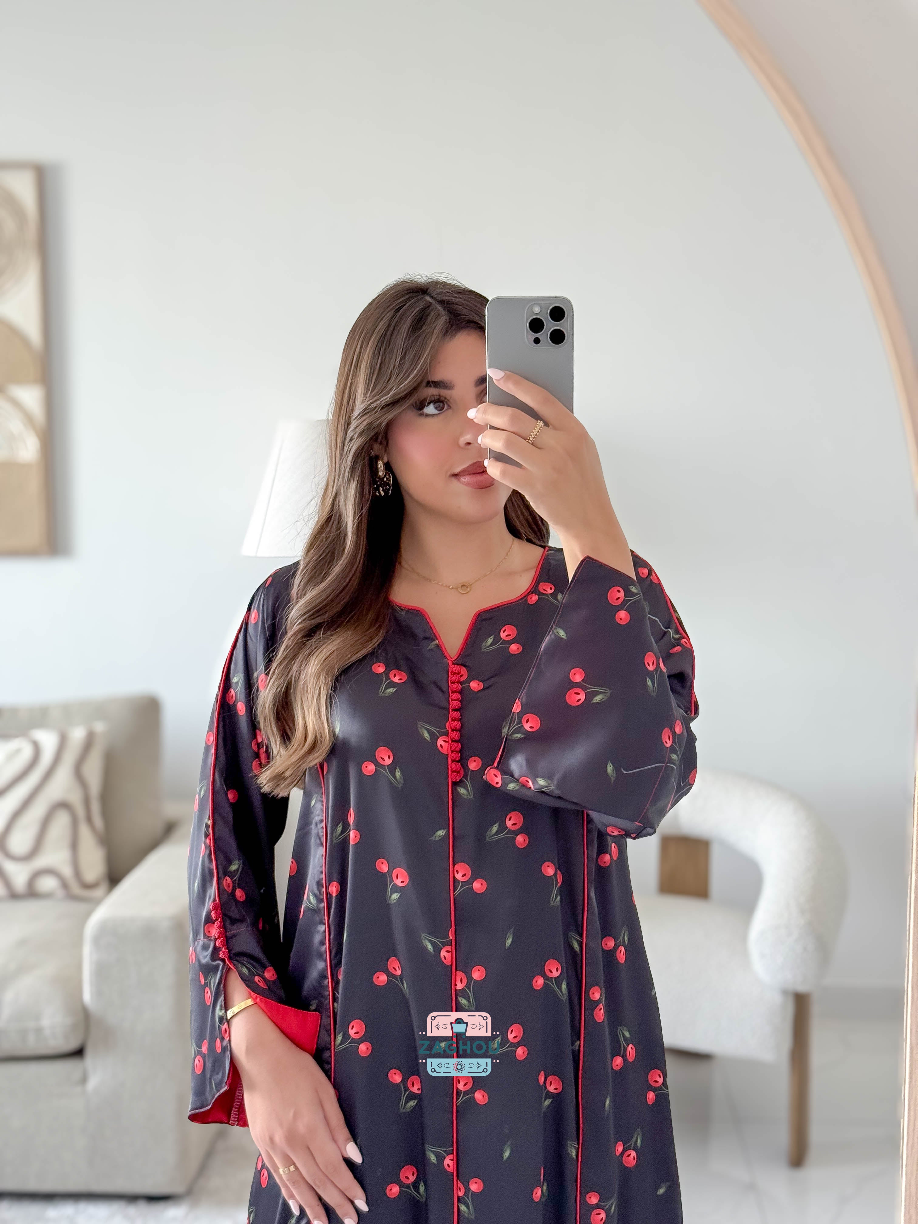 CHERRY TOUCH KAFTAN