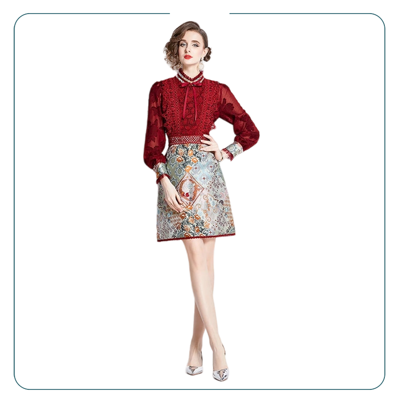 Vintage Patchwork Lace Dress – ZAGHOU Vintage Patchwork Lace Dress – ZAGHOU