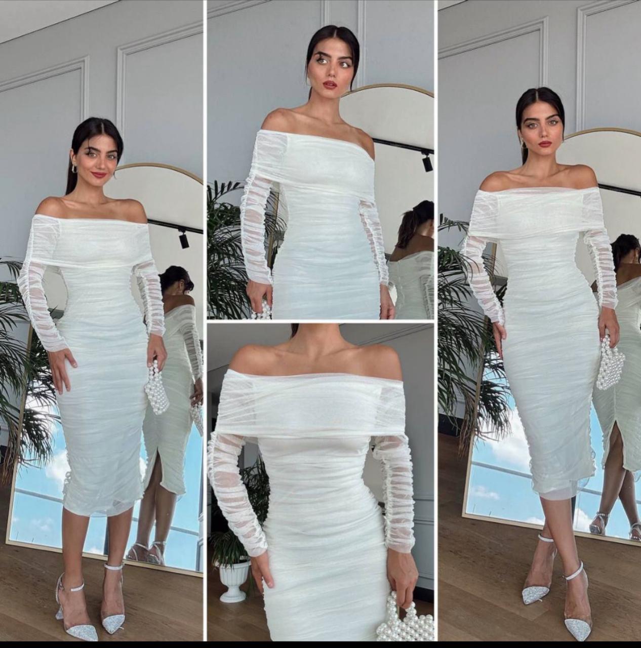 Long Sleeve Slim Fit Midi Pencil Dress