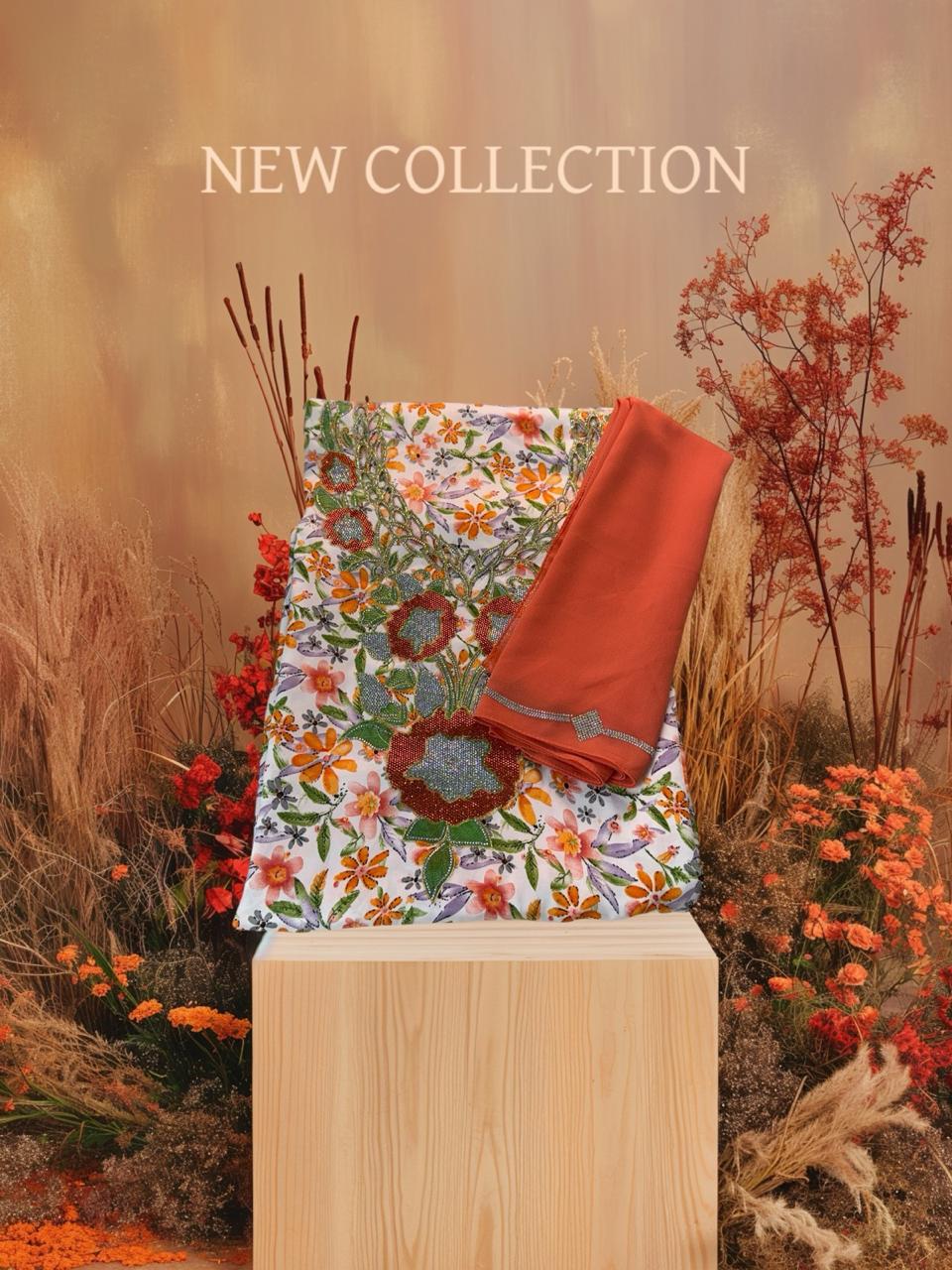 Mukhwar - White and Orange