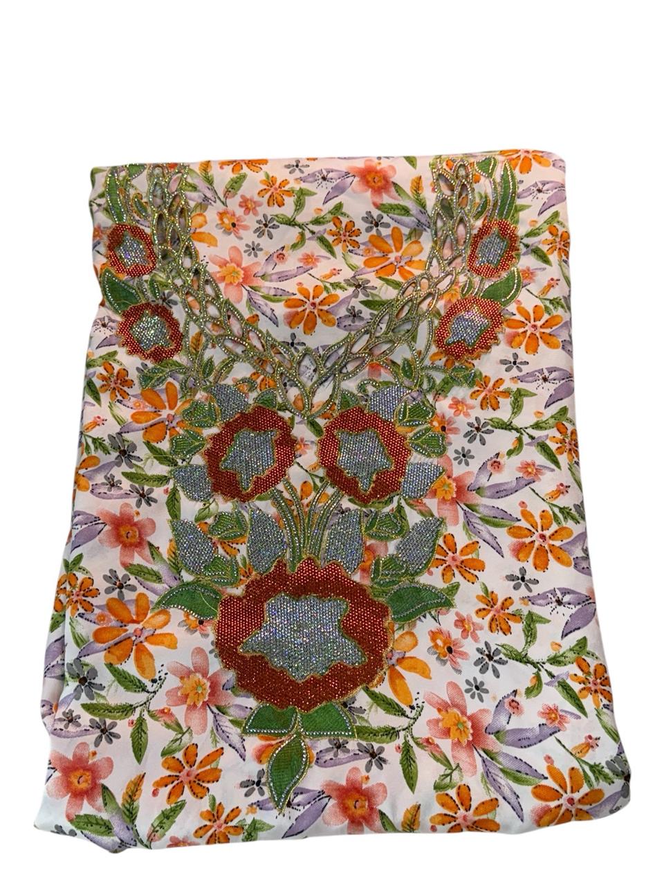Mukhwar - White and Orange