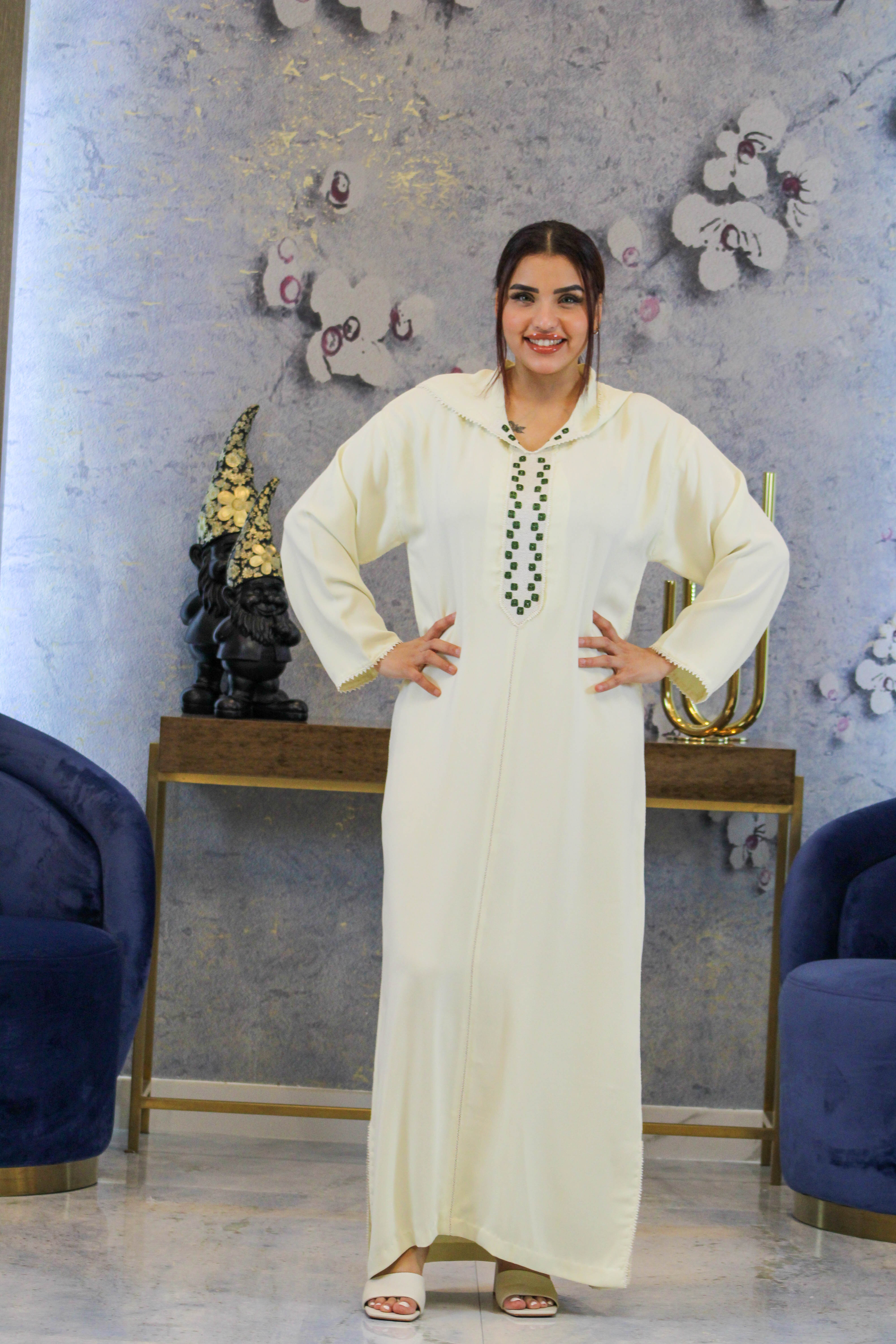 Ivory Blossom Jellaba