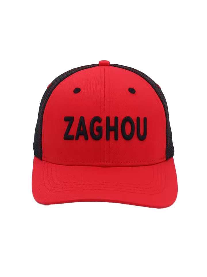 Premium Black & Red Cap with Bold Branding – Adjustable Stylish Hat